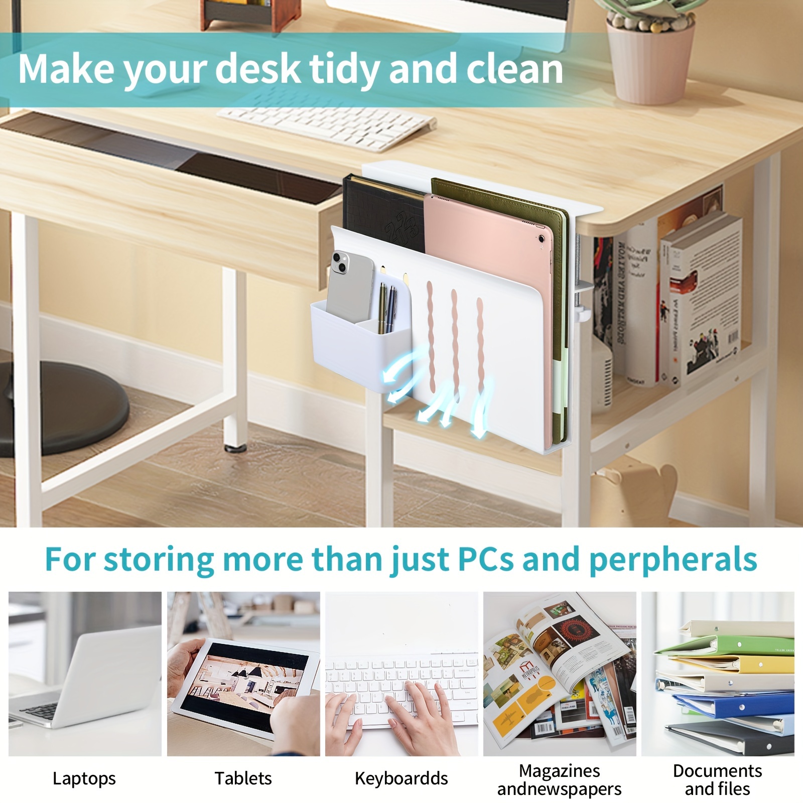 Soporte para impresora, soporte de mesa, gabinete de escritorio con  almacenamiento, oficina, hogar, escritorio, debajo del escritorio, soporte  de