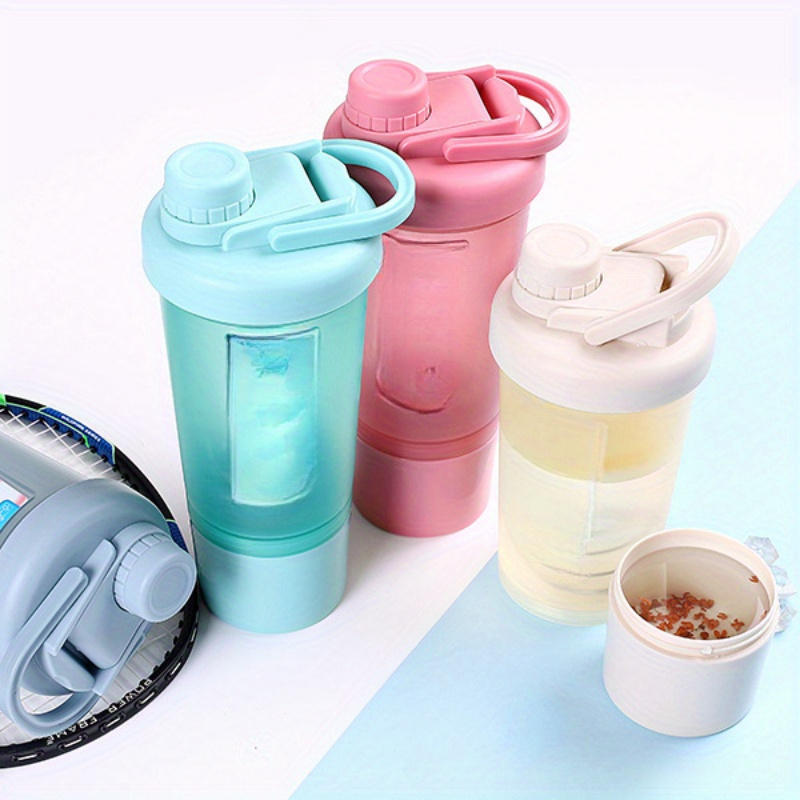 Protein Powder Container Bottle Portable Supplement Pillbox Protein Storage  Pre-Workout Fitness Container (500ml) 