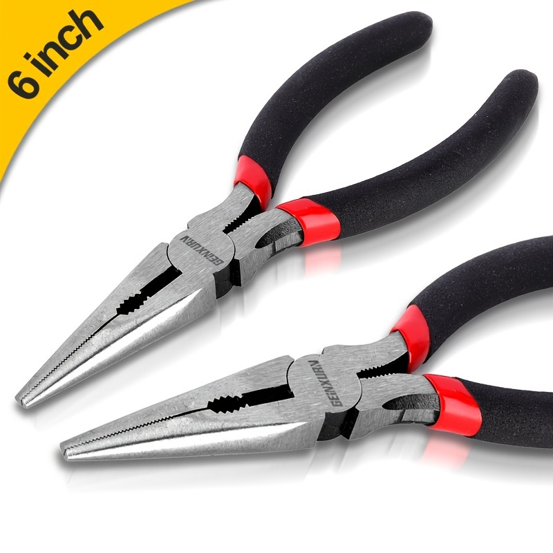 BOSI TOOLS 6-piece Mini Pliers Set, Needle Nose Pliers, Diagonal Pliers,  Long Nose Pliers, Bent Nose Pliers, End Cutters and Linesman Pliers, with