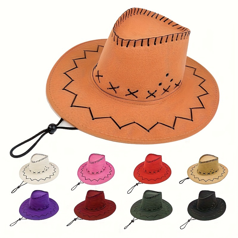 1pc Unisex Breathable Sunshade Cowboy Hat With Bow Feather Belt Buckle And Braided Rope Accessories For Outdoor Casual Camping Fishing