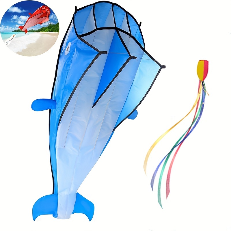 3d Kite Huge Frameless Soft Parafoil Giant Whale Flying Kite