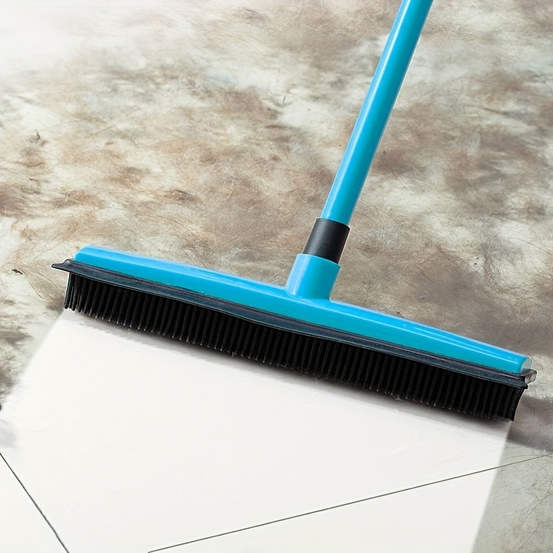 Rubber Broom Carpet Rake Pet Hair Remover Portable Detail - Temu