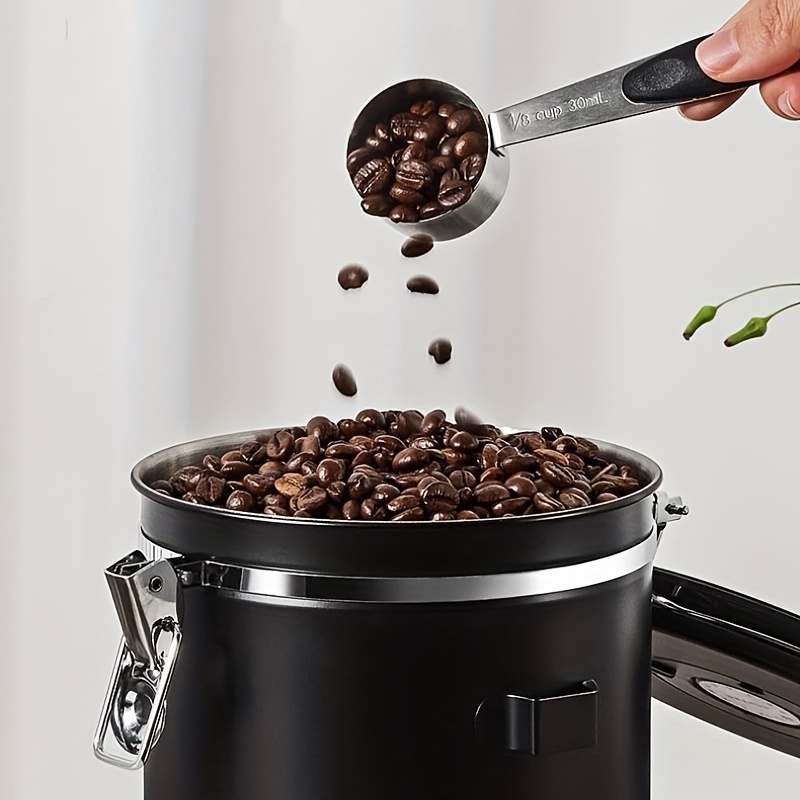  Feidet Recipiente de café para café molido y granos de café, recipiente  hermético de café con rastreador de fecha y cuchara, contenedor de  almacenamiento de café en grano de café de