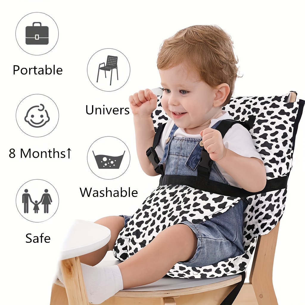 Toddler Booster Seat for Dining Table, Cartoon Booster Seat for Dining  Table with Backrest and Adjustable Seat Belts Non-Slip Portable Booster  Seat