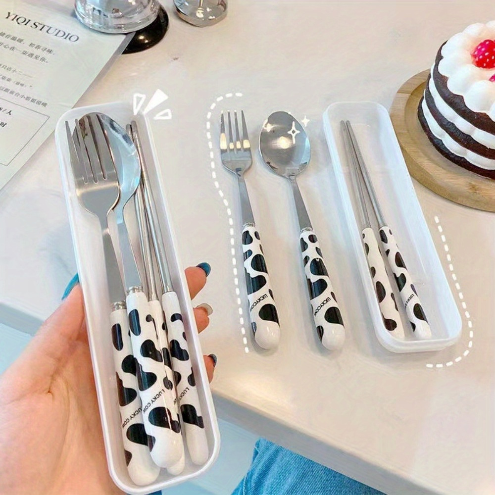 3PCS Baby Feeding Utensils Cartoon Fork Spoon Child Cutlery Set Kid  Tableware Kitchen Gadgets Cake Vegetable Fork Teaspoon Gift - AliExpress