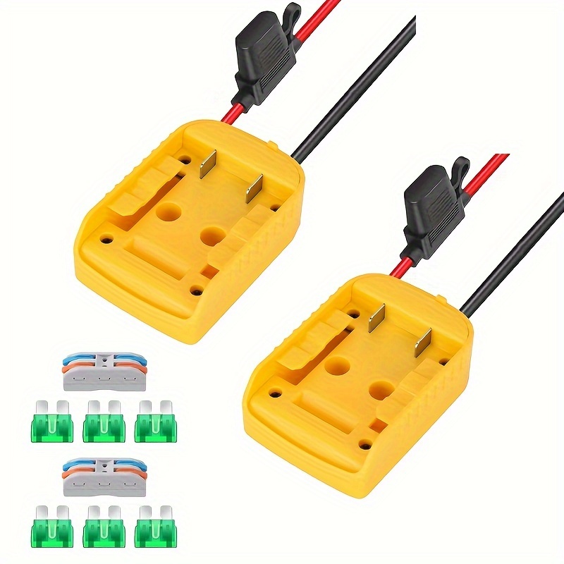 New DIY Battery Adapter Lithium Battery Conversion Adapters for  Makita/Bosch/Milwaukee/Dewalt/Black & Decker 18v 14.4V Battery Mount Dock  Power Connector Bracket Power Mount with 14Awg Wires Connectors Adapter  Tool Accessories 1/2/3/4 PCS