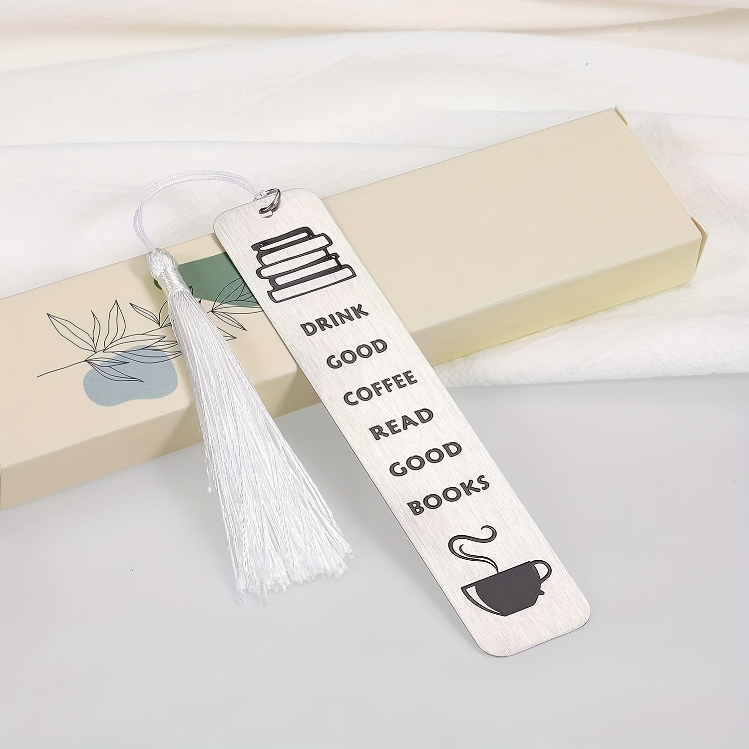 1pc, Stainless Steel Bookmark With Tassel Bookmark, Women Funny