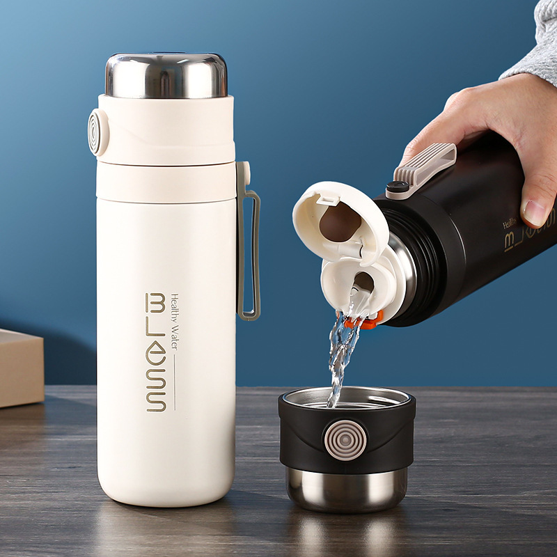 Insulated Cup with Filter Tea Maker Stainless Steel Thermos Bottle