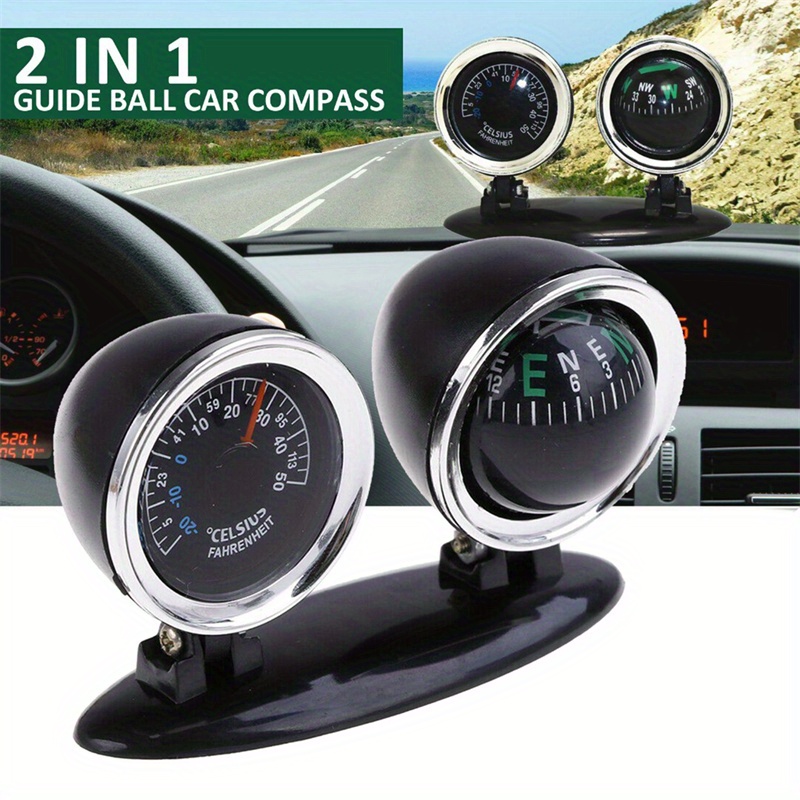 Car Mini Interior Thermometer Mechanical Analog Gauge Meter Universal  Ornament