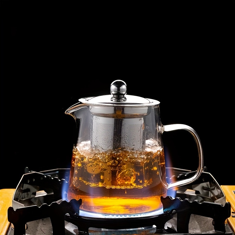 Glass Teapot, Household Teapot, Glass High Temperature Resistant Tea Pot,  Flower Tea Kettle, Single Pot, Electric Ceramic Stove Tea Set, For Home  Restaurant Hotel Party, Tea Accessories - Temu