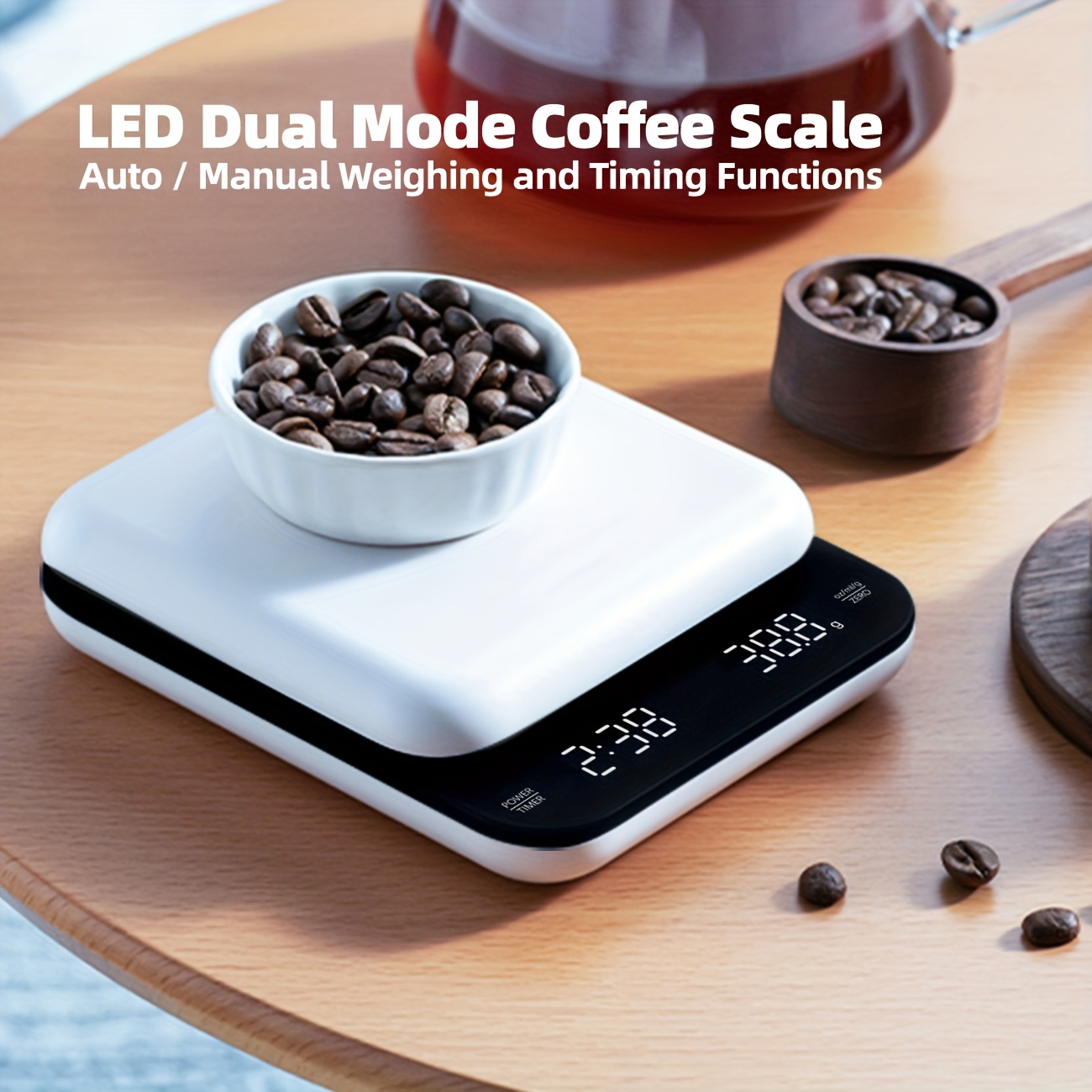 USB Charging Kitchen Coffee Scale with Timer 3KG/0.1g Weighing Balance For  Jewelry Barista Scale High Accuracy Measuring Tools