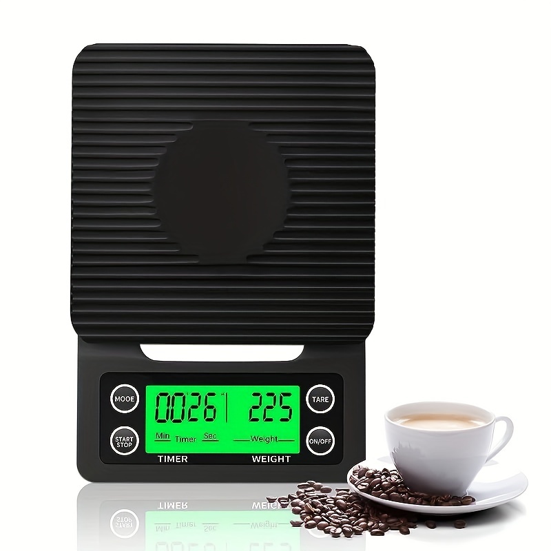 Digital Coffee Scales with Timer 3kg/0.1g High Precision, Espresso Scale  with Type-C Charging Cable, Waterproof Rechargeable Kitchen Scale LED  Screen
