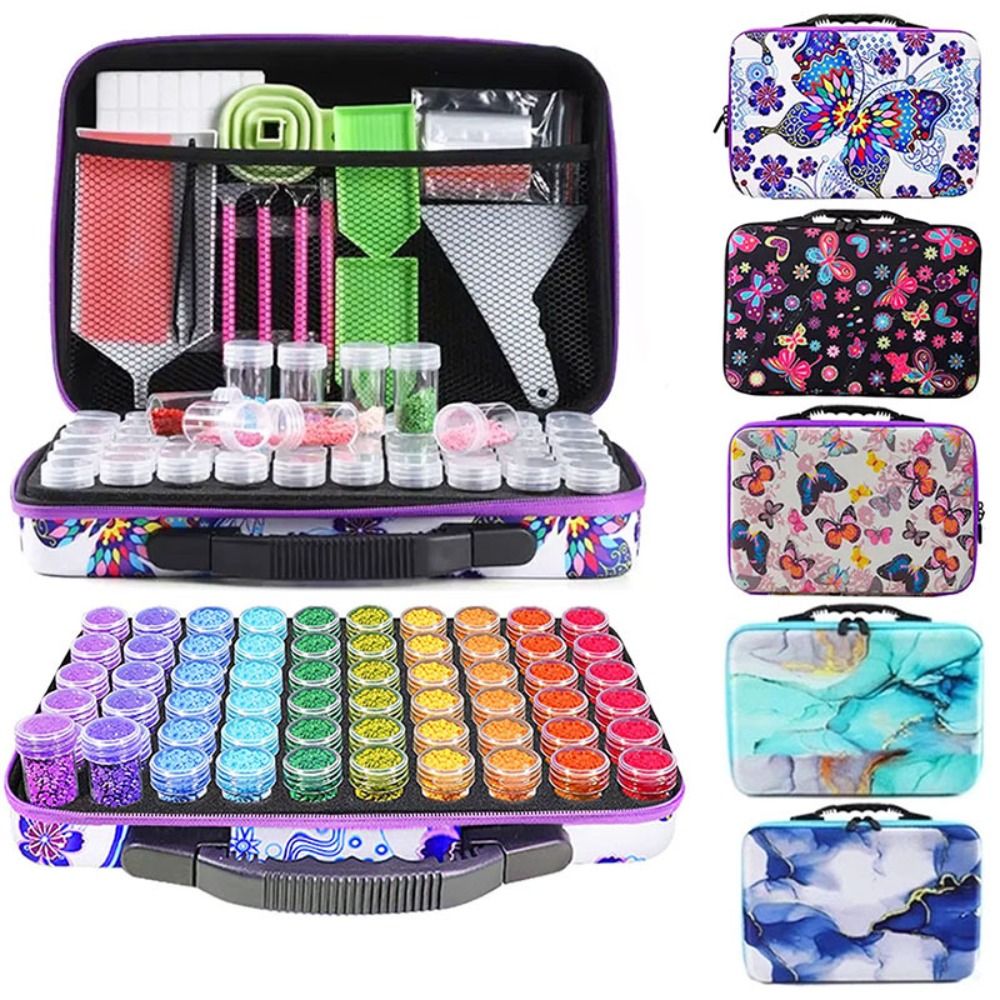 ARTDOT Diamond Painting Storage Boxes Containers,30/60/120/240/420 60 Slots Bead  Storage With 5D Diamond Art Accessories And Tools Kit Shockproof Jars For  Jewelry Beads Rings Charms Glitter Rhinestones