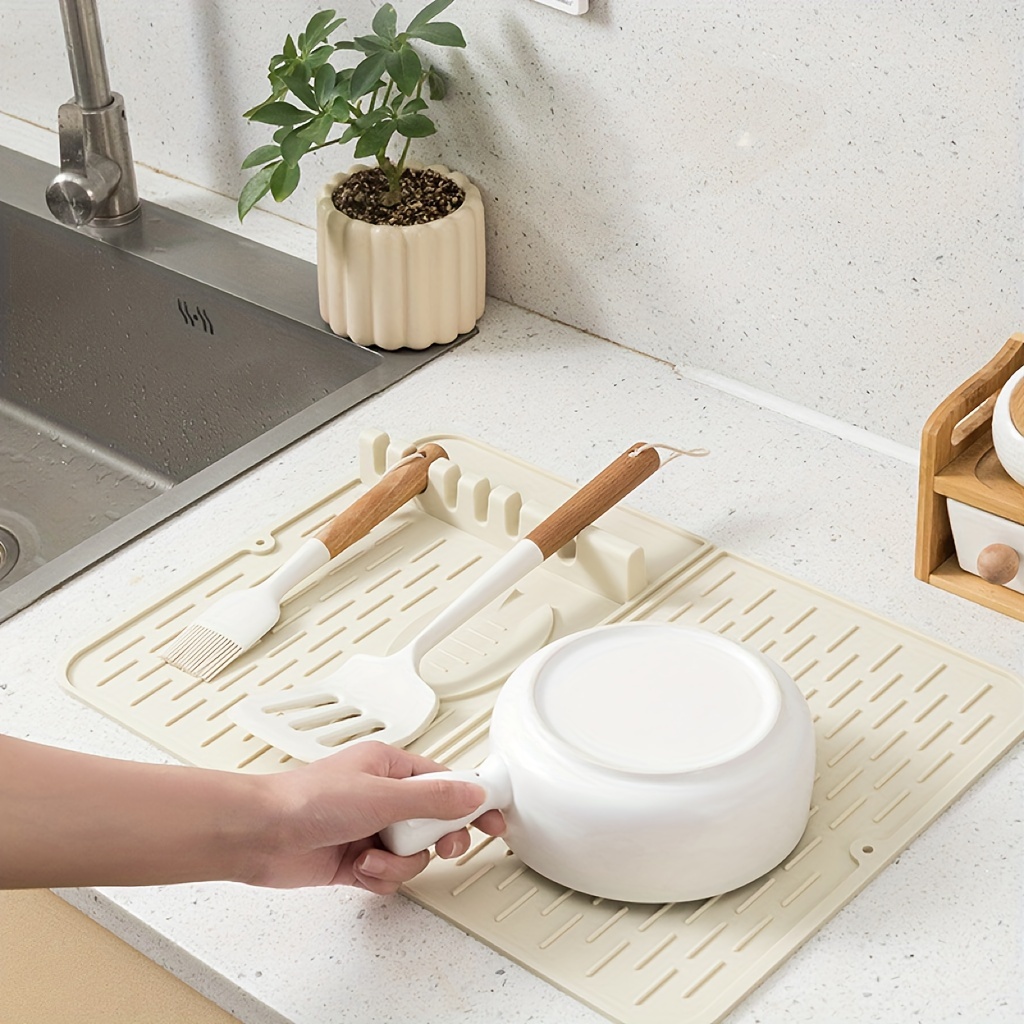 Kitchen Countertop Drain Mat Hand Washstand Anti splash Mat - Temu