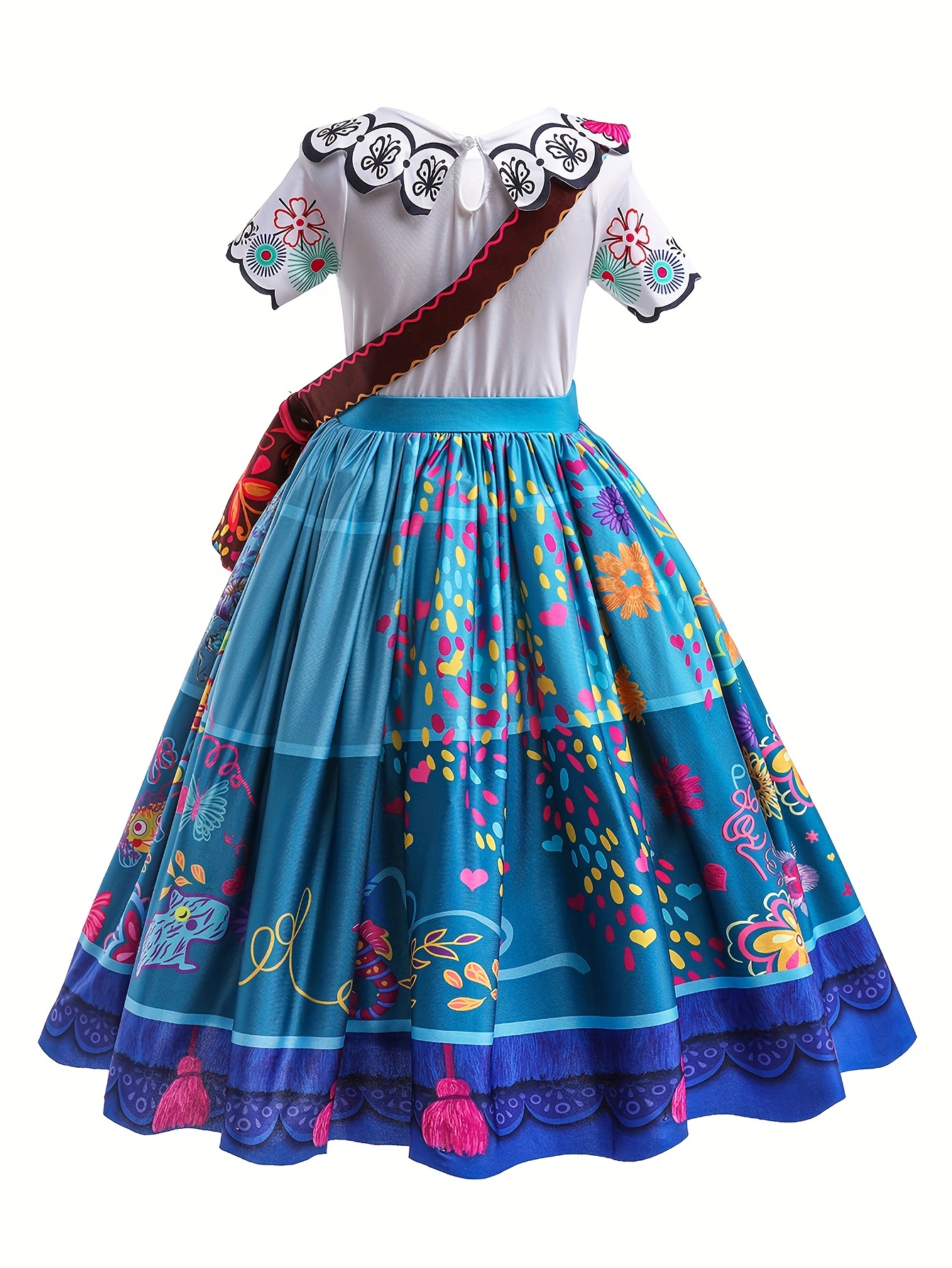  Vestido de princesa de Cenicienta Rapunzel para niña pequeña,  disfraz de Aurora Sofía, vestido de hombros descubiertos, disfraz de  Halloween, cosplay, largo hasta el suelo, vestido de baile de noche, vestido