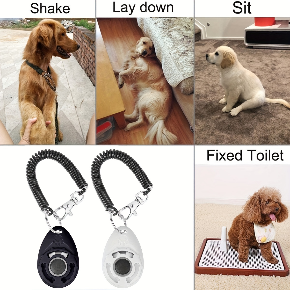 4Pcs Dog Training Set Pet Training Clicker with Whistles, Dog Training  Whistle Ultrasonic Professional Dog Whistles with Lanyard - Barking Control