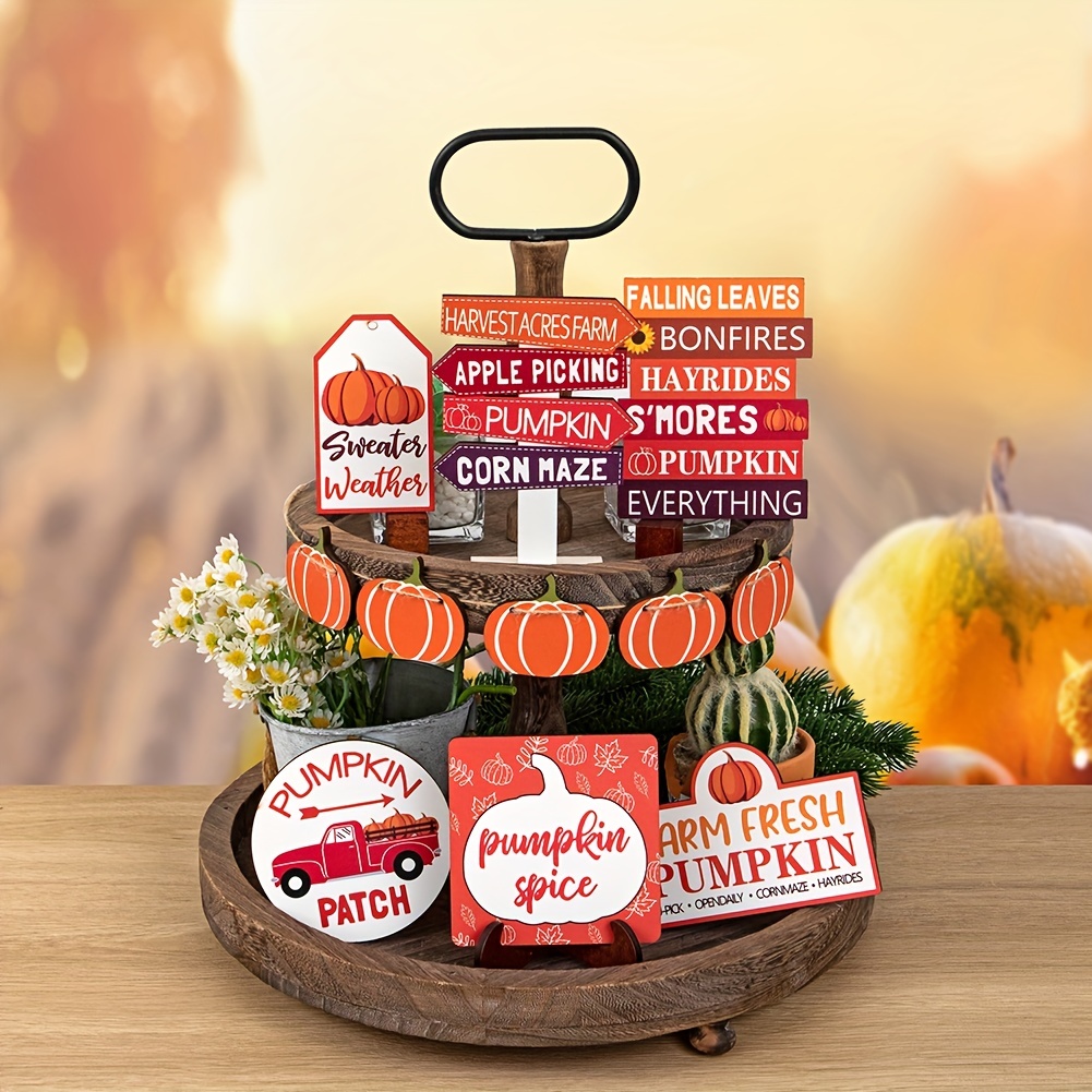 Pastoral Style Bee Festival Tiered Tray Decorations - Mini Layered Tray For  Restaurant, Farmhouse, Halloween, And Fall Home Decor - Temu