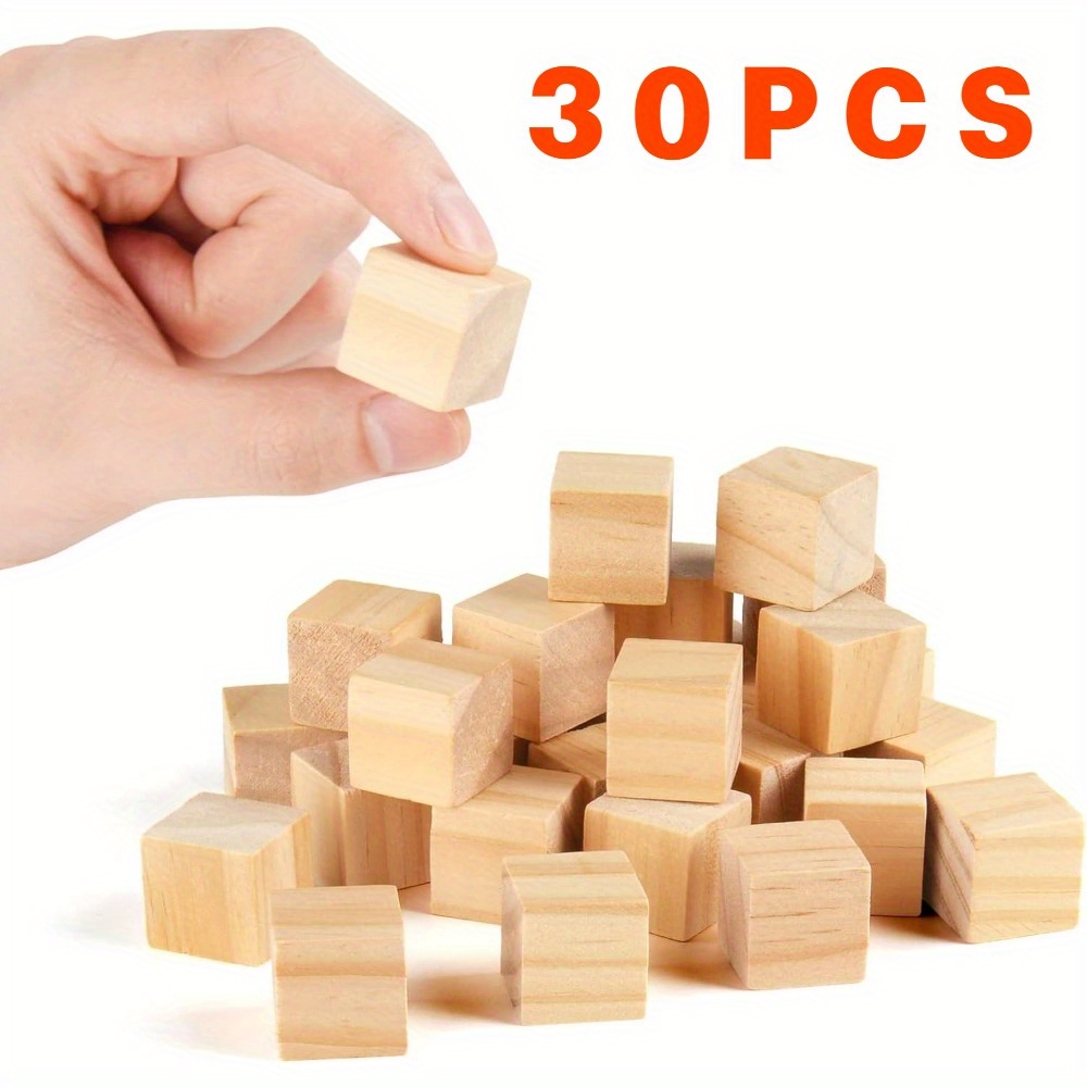 12pack Cubi Legno Grezzo Blocchi Legno Ottimi Realizzazione - Temu Italy