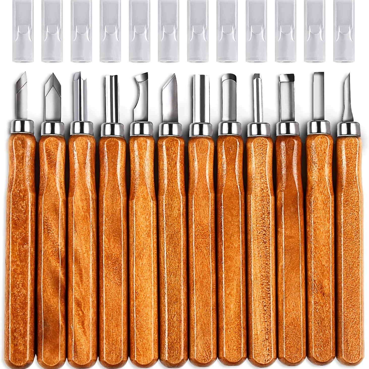 Lino Block Cutting Rubber Stamp Carving Tools With 5 Blade Wood Handle  Printmaking Carving Tools Set - AliExpress