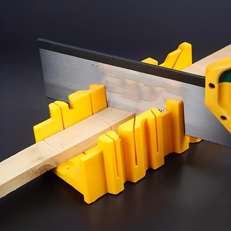 Caja de inglete, multifunción sierra de almacenamiento de ingletes caja de  ingletes 22.5/45/90 grados de yeso de madera herramienta de corte