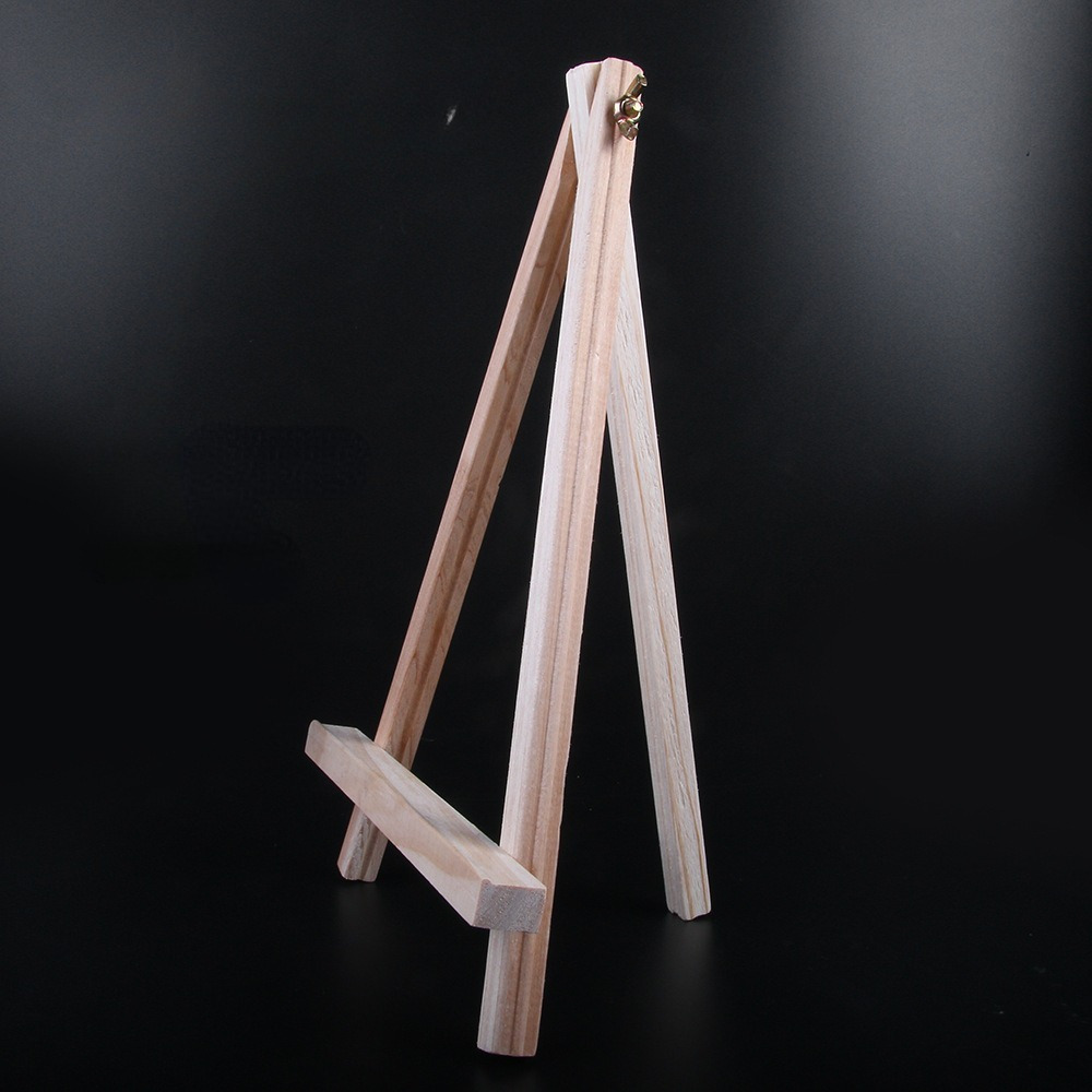40 Pack 5 Inch Mini Wood Display Easel Artist Easel Triangle Cards Stand  Small Tabletop Painting Wood Easel Holder Stand Mini Tripod Easel Stand