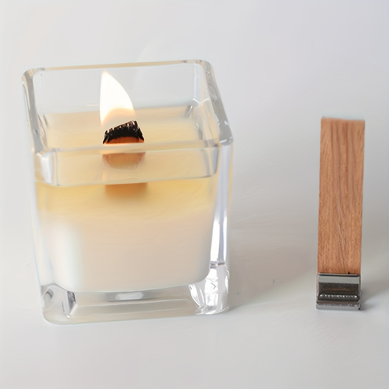 30pcs Wood Candle Wick Candl Wick With Base Wooden Candle Wick Set