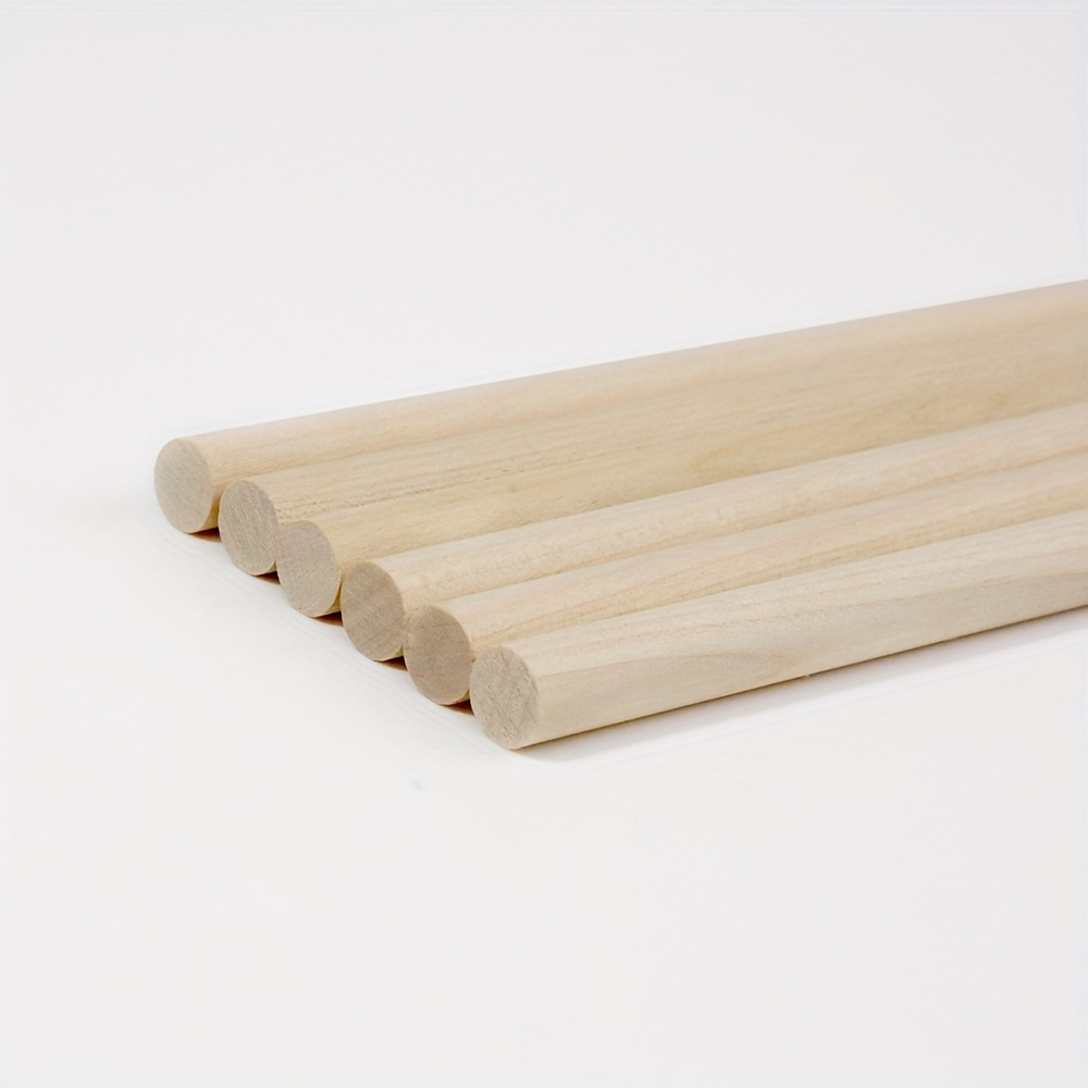 Palitos de madera, 100 unidades, 1/5 x 1/5 x 12 pulgadas, tiras cuadradas  de madera sin terminar, palos cuadrados para manualidades, varillas de