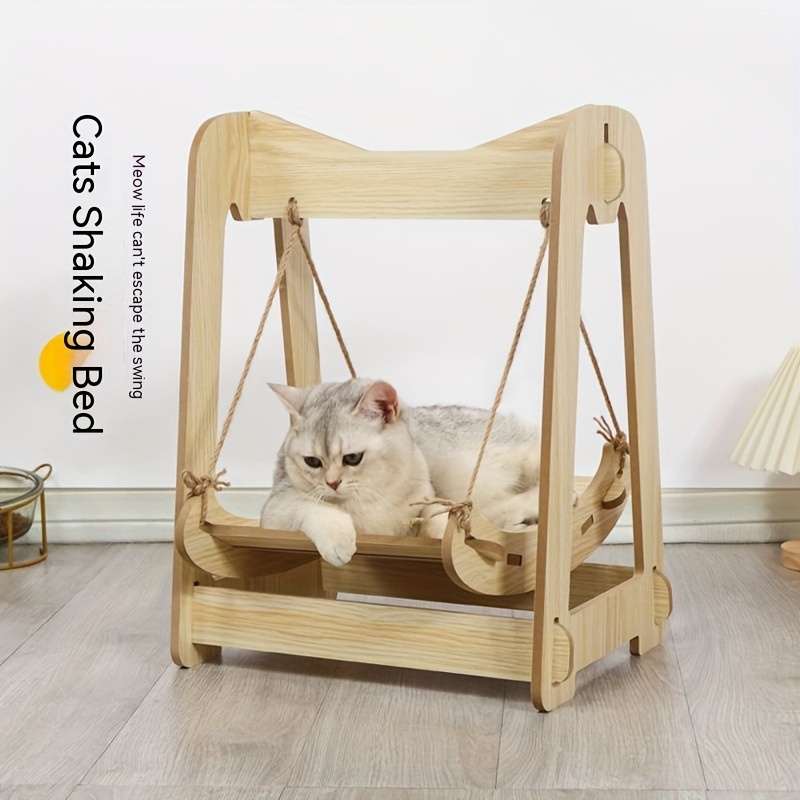 Hamaca de macramé para gatos, incluye cama colgante bohemia para gatos,  rascador para gatos, columpio colgante para ventana de gato, percha para  gatos