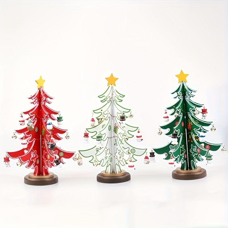 1pc Colgador Pendientes Adornos Árbol Navidad Madera - Temu Mexico