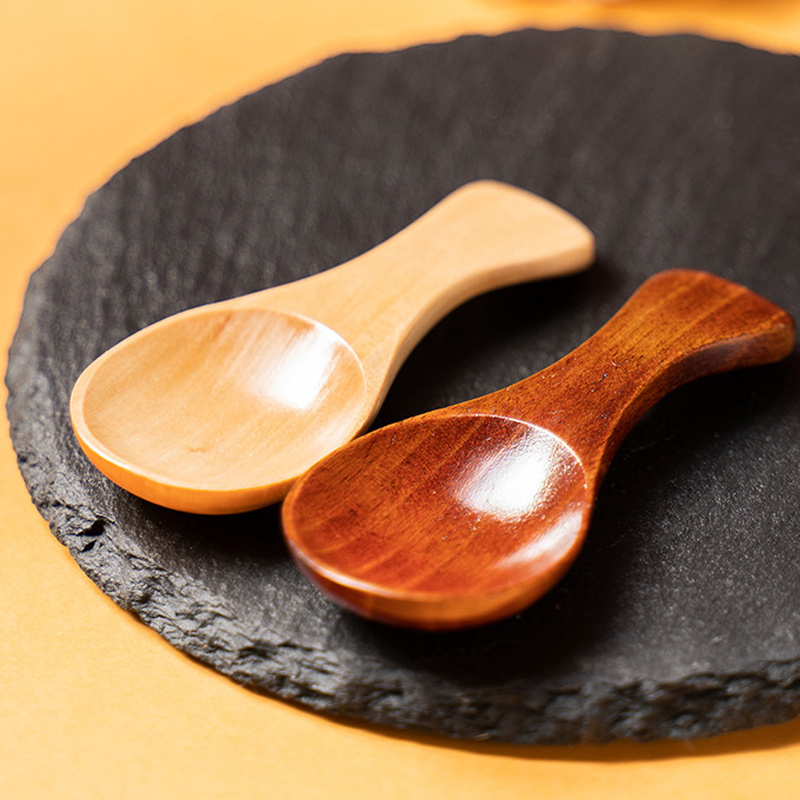 1PC Wooden Spoon Soup Ice Cream Dessert Honey Spoons Kitchen Utensils  Tableware