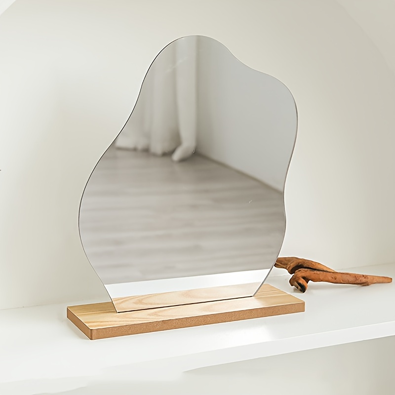 Espejo de pared de ratán, espejo rectangular de ratán de 30 x 22 pulgadas  con marco de madera para espejo de tocador de baño, pasillo y sala de estar