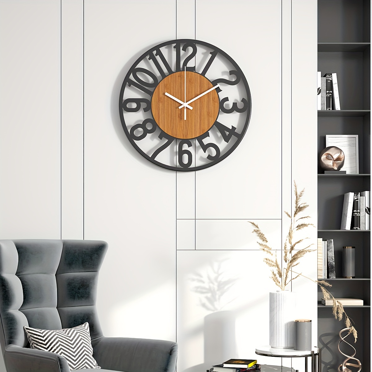  Hewen - Reloj de pared para cocina, oficina, dormitorio (11.0  in), diseño retro : Hogar y Cocina