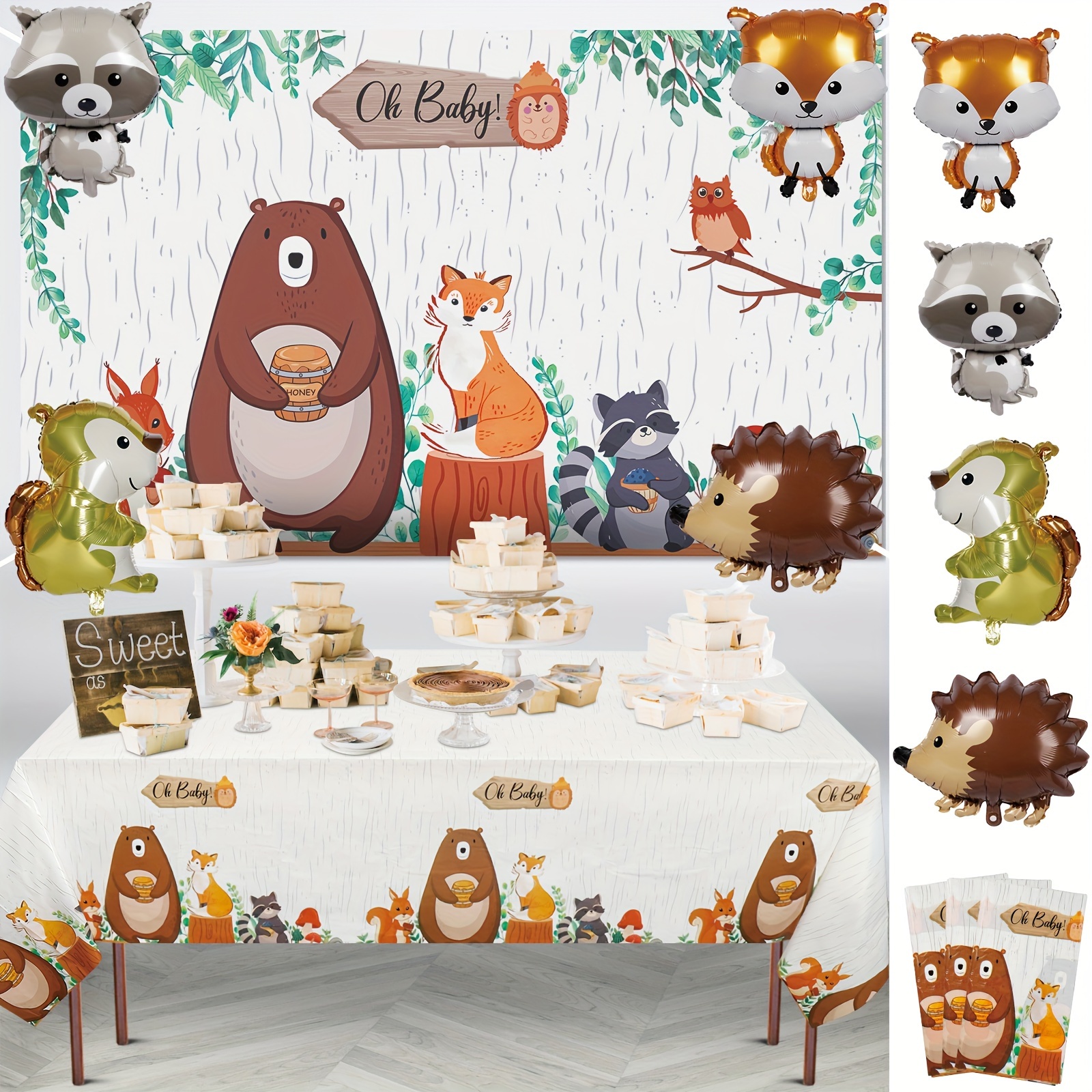 Woodland Baby Shower Decorations Wood Grain Blocks With - Temu Mexico