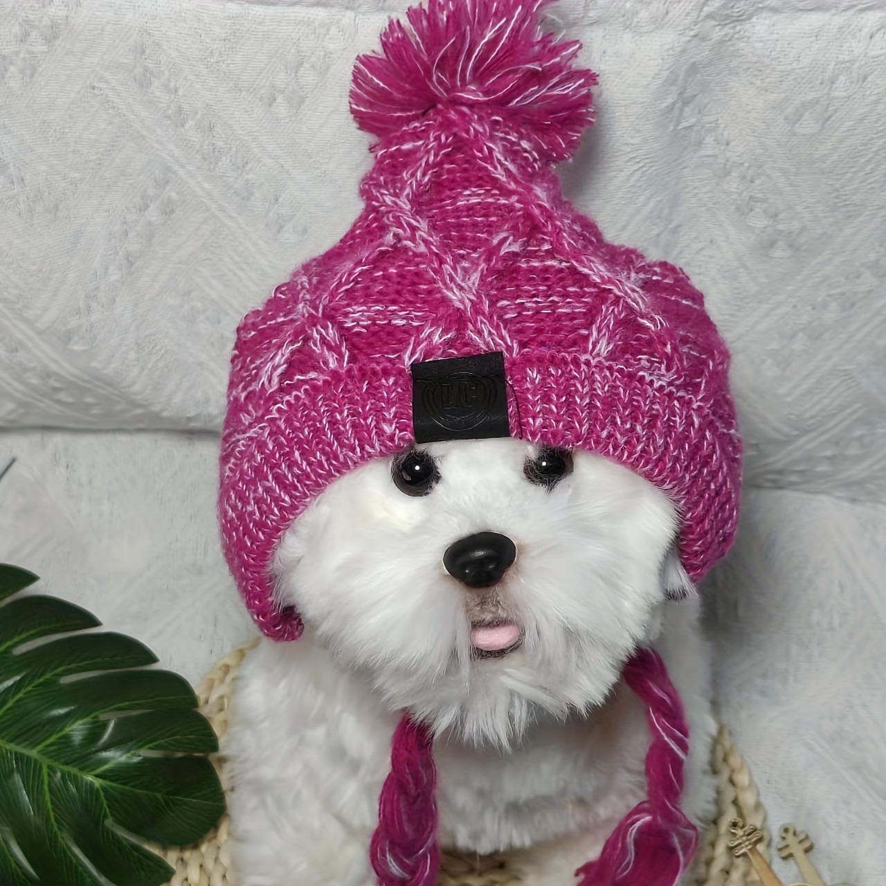 Christmas Pet Hats Winter Dog Woolen Puppy Hat With Ball Headwear For Small  Dogs Accessories - Temu