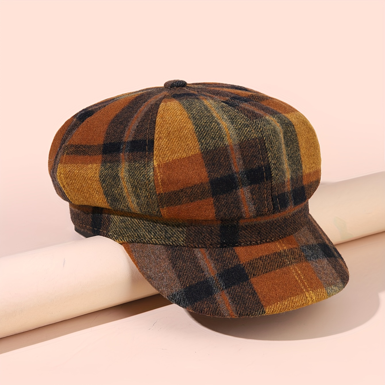 Houndstooth Tartan Baseball Cap For Men And Women British Plaid