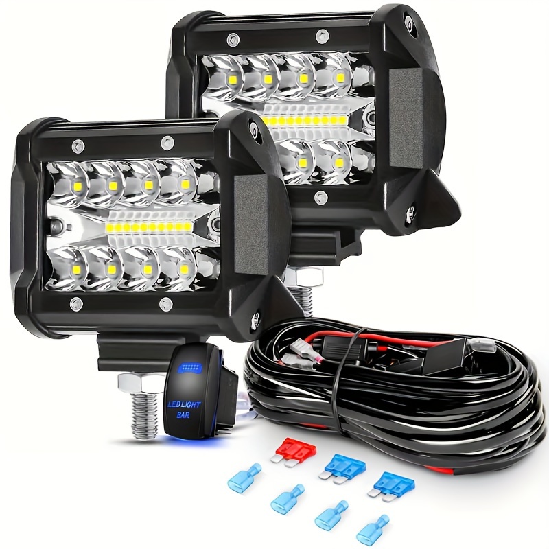 Comprar 1 unidad de luces LED de trabajo para correr, barra todoterreno  4X4, foco de 12V para Jeep, camión, coche, motocicleta, Tractor, SUV, ATV,  faros LED