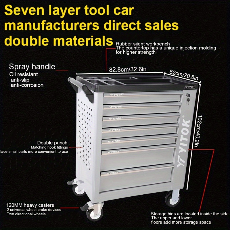 8 Inch Pp Portable Multifunctional Double-layer Storage Tool Box
