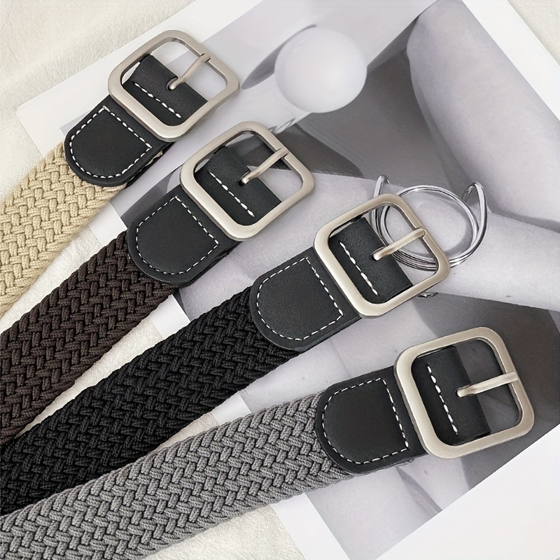 1pc Women's Canvas Belt With Convenient Quick Release Buckle, Metal Free,  Soft & Adjustable, Minimalist Casual Pants Belt