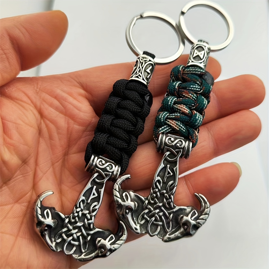 Viking Runes Keychain Lanyard Badge ID