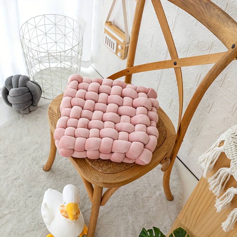 Hand-Woven Knotted Ball Pillow Soft Sherpa Home Decorative Plush Pillow  Soft Round Throw Pillow, Knotted Pillow For Bed Couch Sofa Christmas,  Hallowee