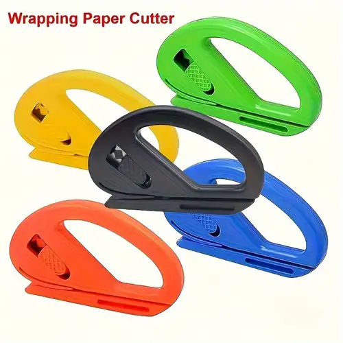 Sliding Wrapping Paper Cutter Tool,Gift Wrap Cutter,Gift Paper  Cutter,Creative Wrapping Paper Roll Cutter for Christmas Holiday Gift  Wrapping(Green&Black)