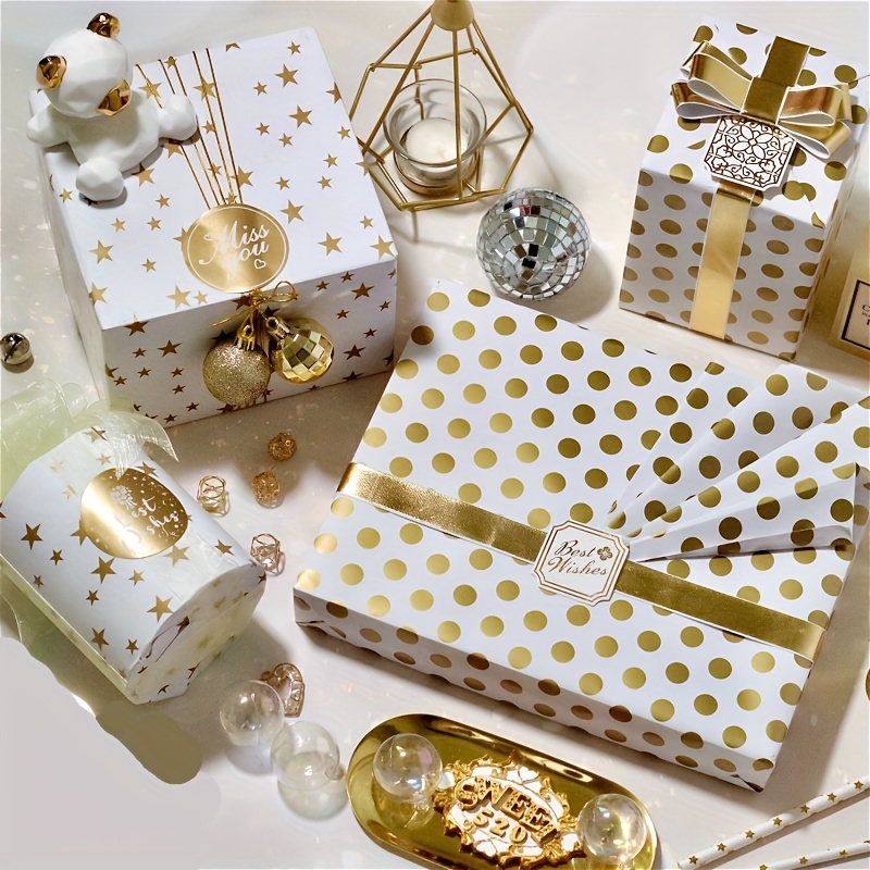  NUOBESTY 300 piezas de papel de aluminio metálico para  manualidades papel metálico dorado papel de aluminio metálico? regalos  hechos a mano papel de embalaje de regalo papel de embalaje de papel