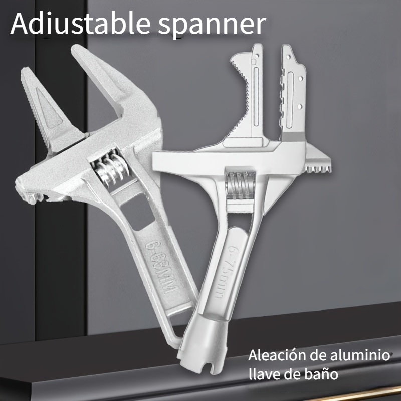 Comprar Llave ajustable, llave abierta grande multifunción para tornillo de  baño (UNA)