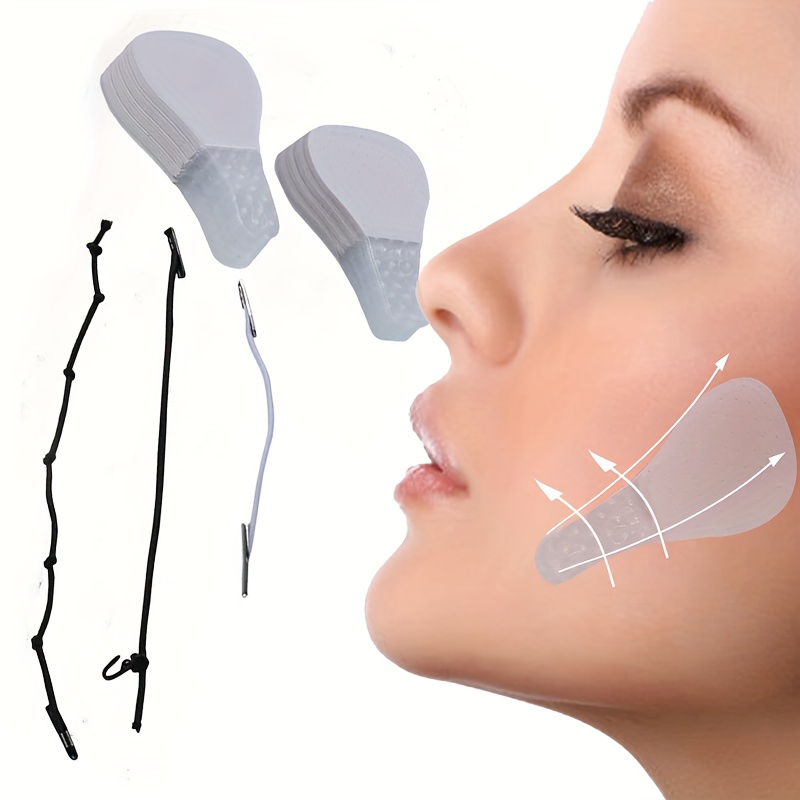 10pcs Face Lifting Tape Ultra Thin Waterproof Makeup Tool Concealing Face  Wrinkles Lifting Saggy Skin for Sensitive Skin