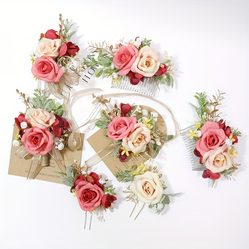 Conjunto de flores secas naturales, ramillete de muñeca y flores  artificiales, decoración de dama de honor y novia, 2 paquetes - AliExpress