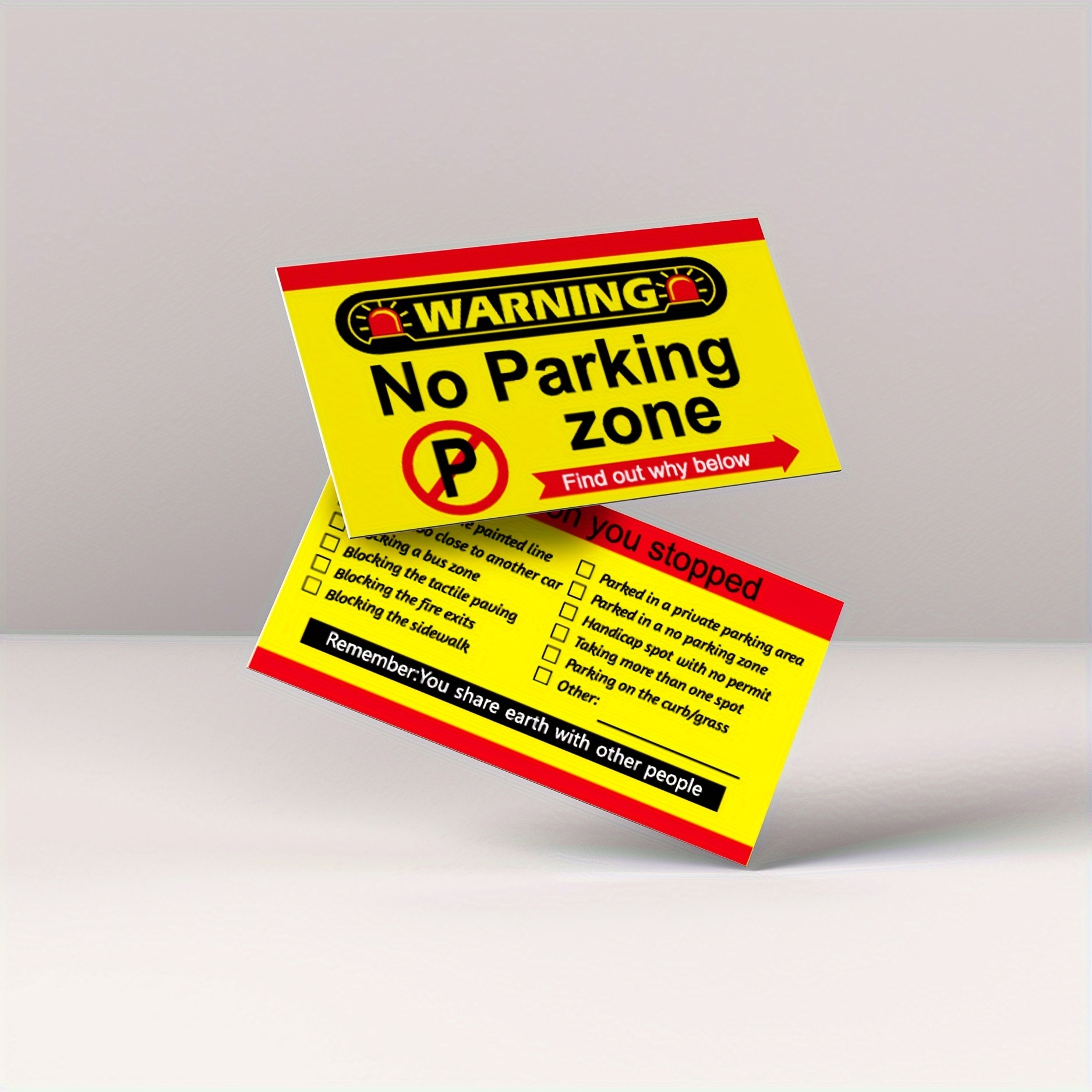 Autocollants de stationnement interdit difficiles à enlever - 15 x 15 cm