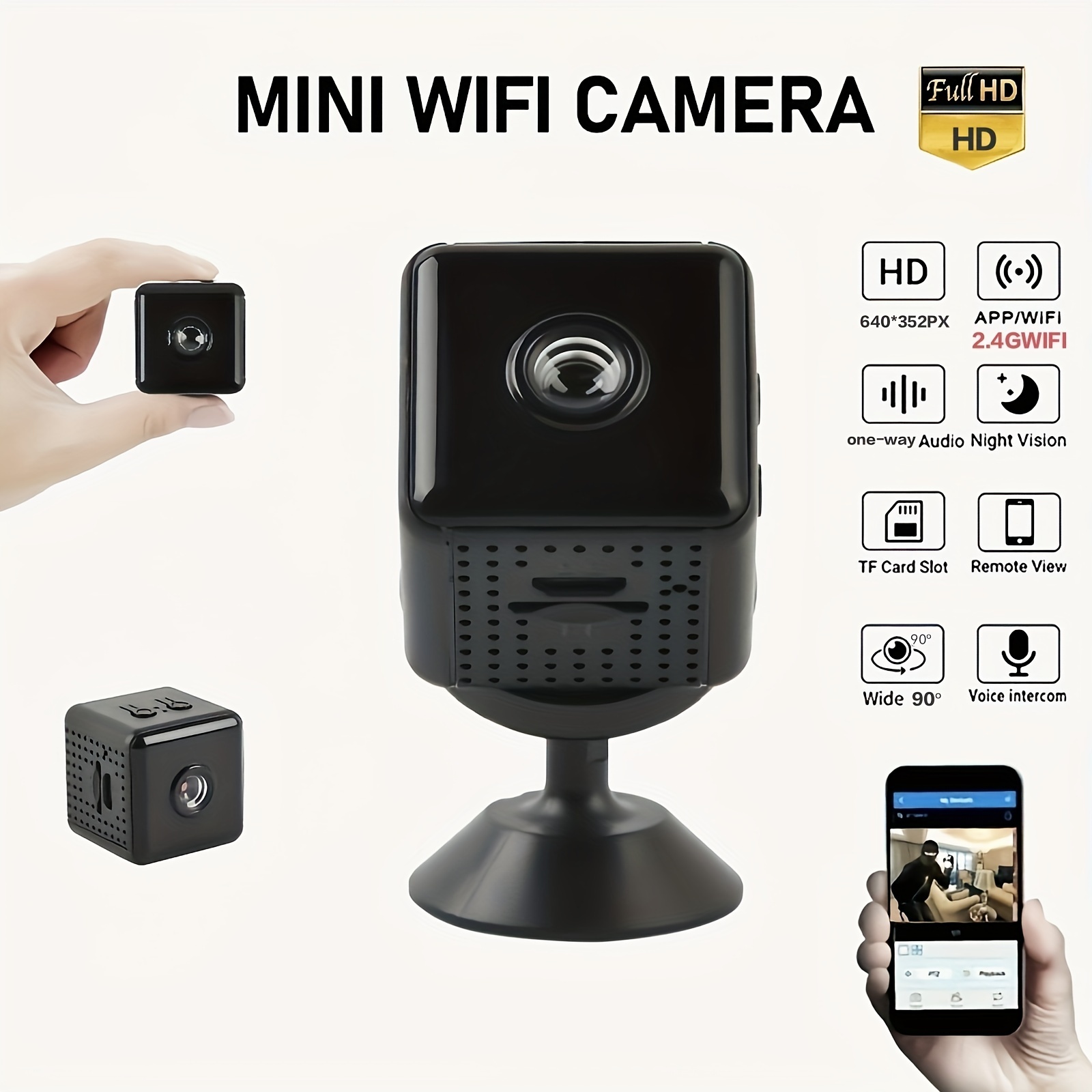 1pc Portable Action Camera, HD 1080P Mini Camera With 0.96inch Screen,  Wearable Security Camera, With EIS Stabilization Night Vision (non-wifi)  Audio