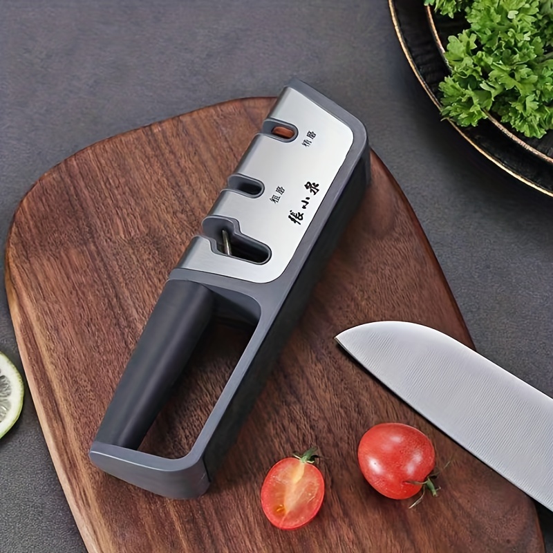 Afilador de cuchillos Herramienta de afilado de cuchillos para cuchillos de  cocina, cuchillo de bolsillo, cuchillo de chef de 3 etapas, herramienta de