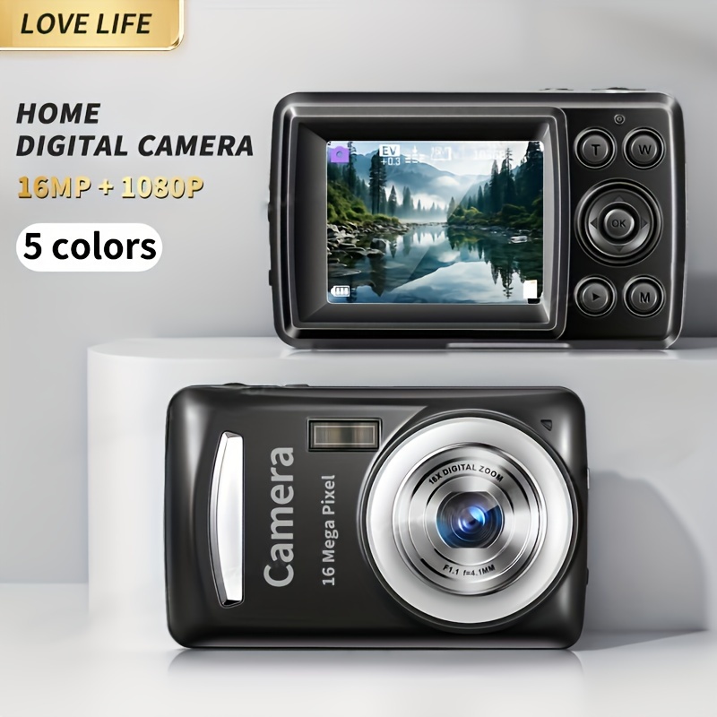 Mini cámara compacta de bolsillo, 48MP Anti Shake Cámara digital portátil  Pantalla IPS de 2.4 pulgadas para fotografía (plata)
