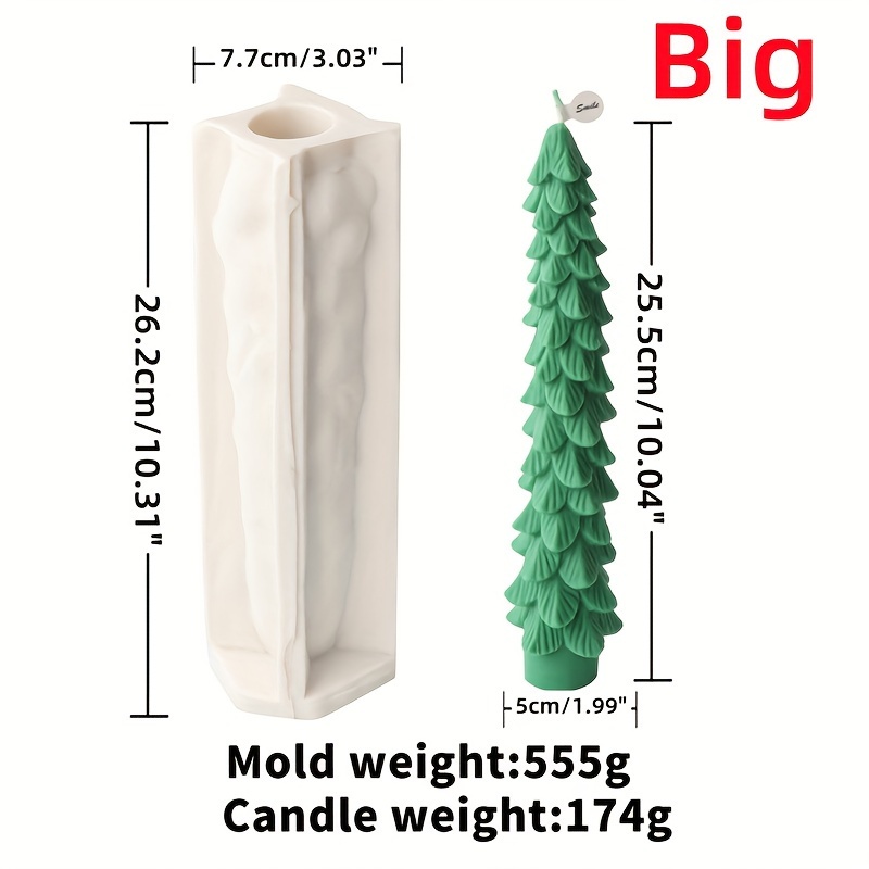 1 Cavity 3D Christmas Tree Silicone Soap Mold Soap Mold Silicone